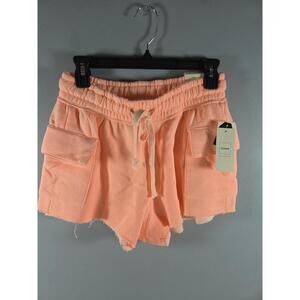 Relaxx Women's Fleece Cut Off Shorts Apricot Small NEW Activewear